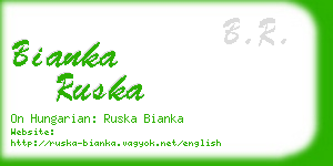 bianka ruska business card